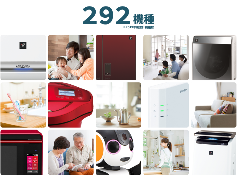 シャープのネットワーク家電は２９２機種（2019年度累計機種数）